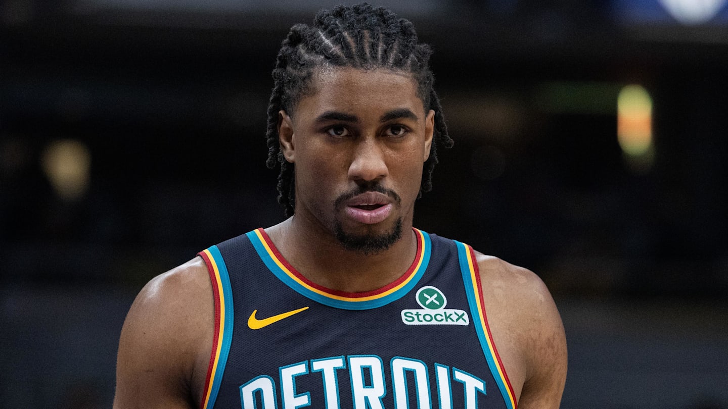 Nov 24, 2025; Indianapolis, Indiana, USA; Detroit Pistons guard Jaden Ivey (23): Trevor Ruszkowski-Imagn Images