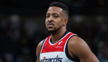 Nov 28, 2025; Indianapolis, Indiana, USA;  Washington Wizards guard CJ McCollum (3) in the first half against the Indiana Pacers at Gainbridge Fieldhouse. Mandatory Credit: Trevor Ruszkowski-Imagn Images