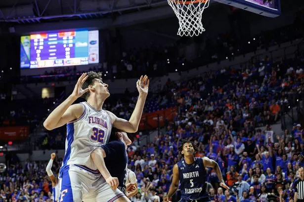 Olivier Rioux made his college basketball debut for Florida
