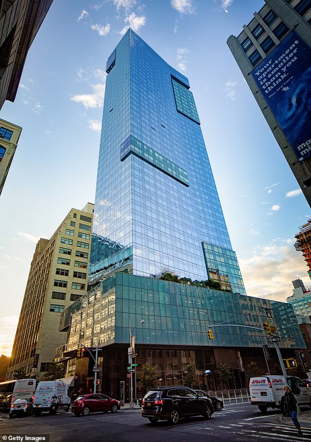 Hart reportedly dropped off a duffle bag inside The Dominick Hotel (pictured) 12:30pm on September 5, but when he returned, a case with three watches and one bracelet was gone