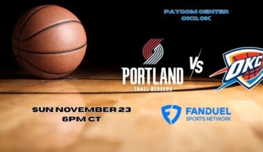 Portland Trailblazers vs. OKC Thunder SUN 11/23/25