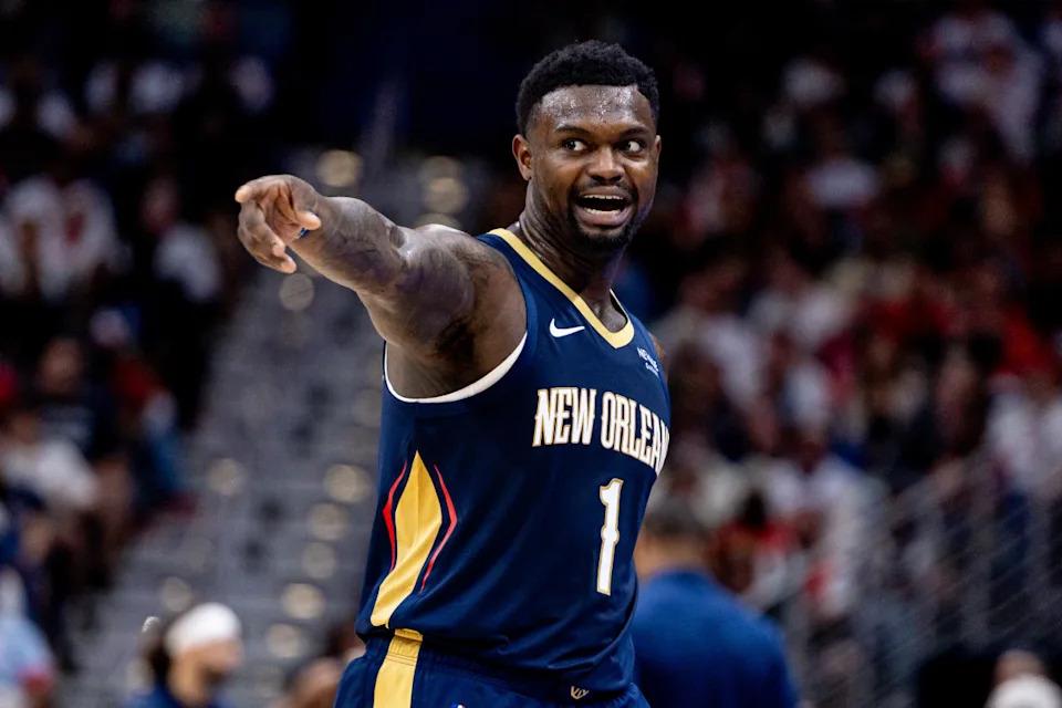 New Orleans Pelicans forward Zion Williamson (1) during an NBA game.Stephen Lew-Imagn Images