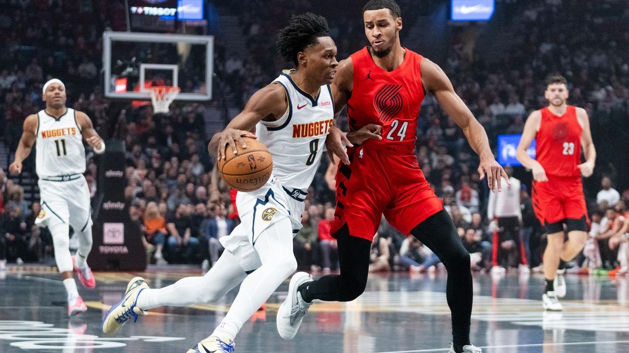 Grant hits free throws with 1.4 seconds left and Blazers beat Nuggets 109-107