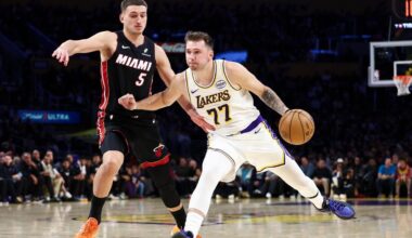 Lakers beat Heat 130-120 behind Doncic's triple-double