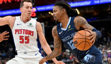 Pistons build halftime lead, withstand rally in Morant's Grizzlies return