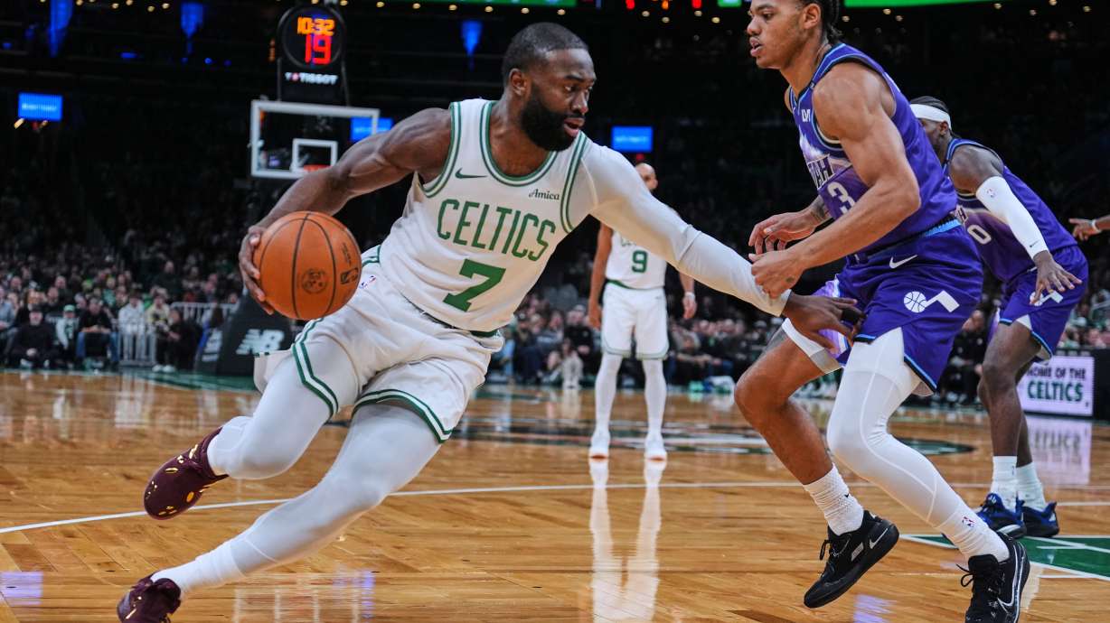 Celtics' Jaylen Brown rips officials over non-call in loss to Jazz