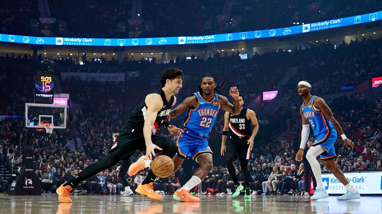 Avdija and Trail Blazers rally from 22 down to hand Thunder their first loss, 121-119