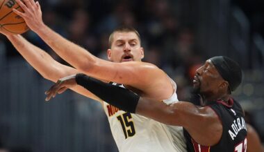 Bam Adebayo exits early with left foot injury as Heat fall to Nuggets