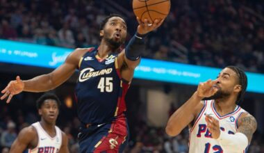 Mitchell's season-high 46 points lead Cavaliers to 132-121 victory over 76ers