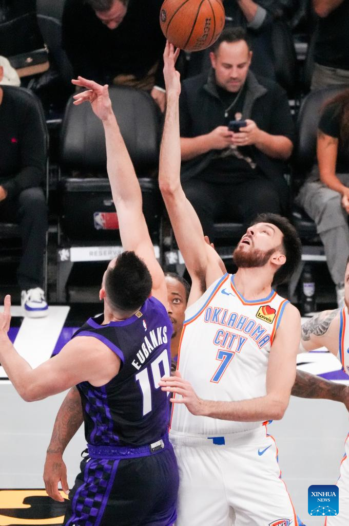 Sacramento Kings vs. Oklahoma City Thunder-Xinhua