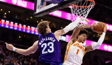 Jalen Johnson leads the Hawks past the Jazz with a triple-double and a career-best effort