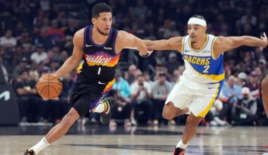 Booker scores 33, Brooks adds 32 and the Suns roll to 5th straight win by beating Pacers 133-98