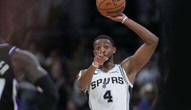 Fox's season-high 28 points leads Spurs past Kings, 123-110, as Wembanyama sits out with calf injury