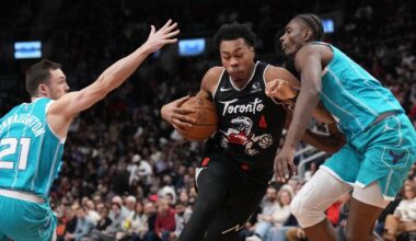 Barrett scores tiebreaking basket as Raptors beat Hornets 110-108