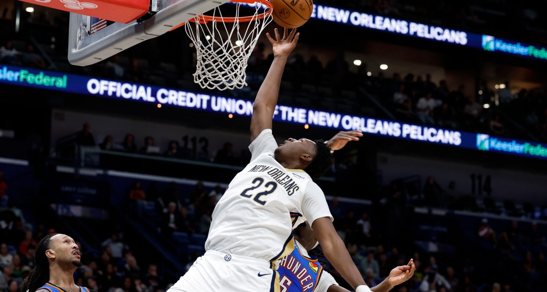 Holmgren scores 26 as the Thunder roll to a 126-109 win over the reeling Pelicans