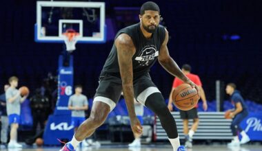 Paul George makes his season debut, starting for Philadelphia 76ers against Los Angeles Clippers