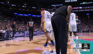 Stephen Curry gets the And-1