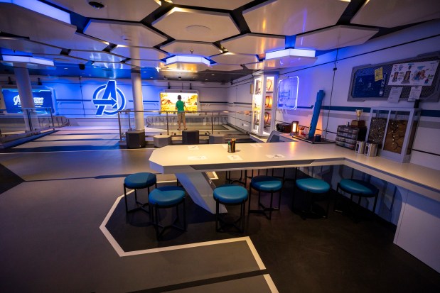 Disney's Oceaneer Club on the Disney Destiny features a Marvel-themed area for kids on Nov. 12, 2025. (Patrick Connolly/Orlando Sentinel)