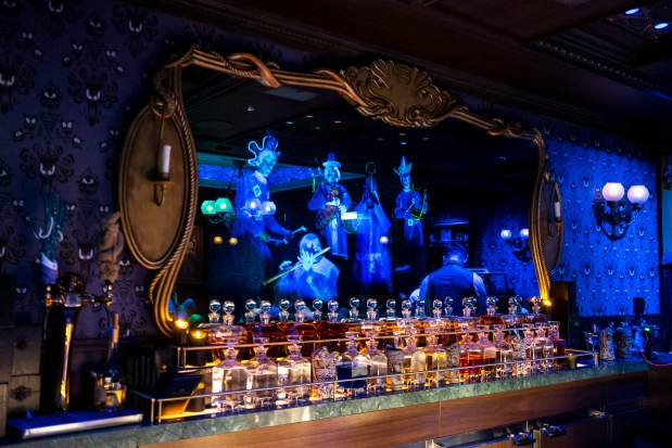 The Haunted Mansion Parlor is themed based on the iconic attraction, seen on board the Disney Destiny on Nov. 12, 2025. (Patrick Connolly/Orlando Sentinel)