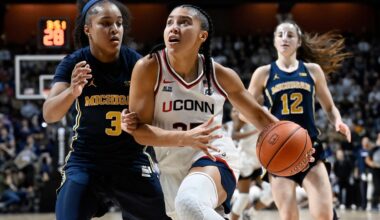 Azzi Fudd scores 31 points to help No. 1 UConn top No. 6 Michigan 72-69
