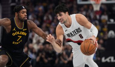 Avdija, Clingan get double-doubles as Trail Blazers beat Warriors 127-123