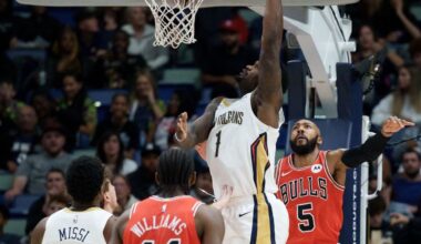 Zion Williamson scores 29 and the Pelicans end a 9-game skid with a 143-130 win over the Bulls