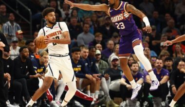 Nuggets' Cam Johnson celebrates team win in the Valley over Suns