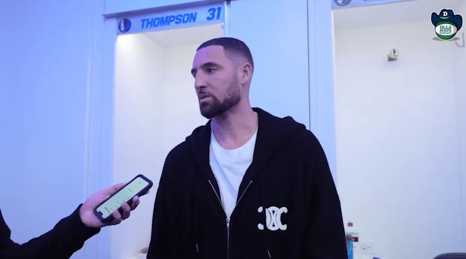 Thompson offered reporters a veteran-style, verbal beatdown of Morant after the postgame exchange. X / @DLLS_Mavs