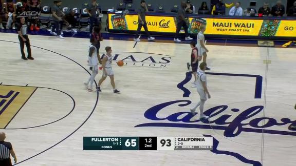 Dai Dai Ames scores 24 in California's 93-65 victory over Cal State Fullerton