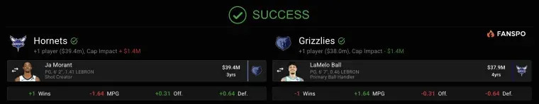 LaMelo Ball trade to Grizzlies