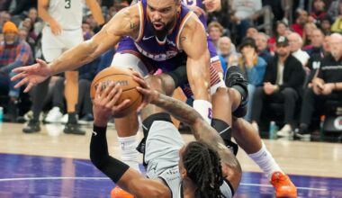 Suns win 3rd straight and end Spurs' 3-game run with 111-102 victory :: WRAL.com