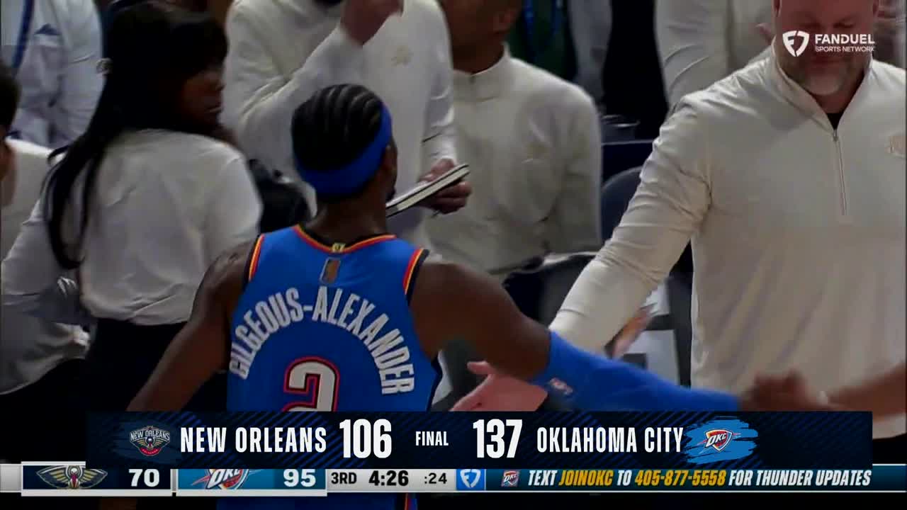 Thunder overtake the Pelicans to a 7-0 run