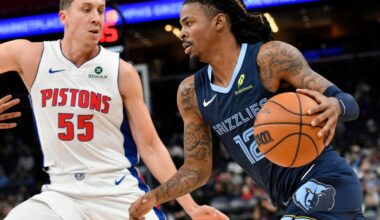 Pistons build halftime lead, withstand rally in Morant's Grizzlies return | Associated Press