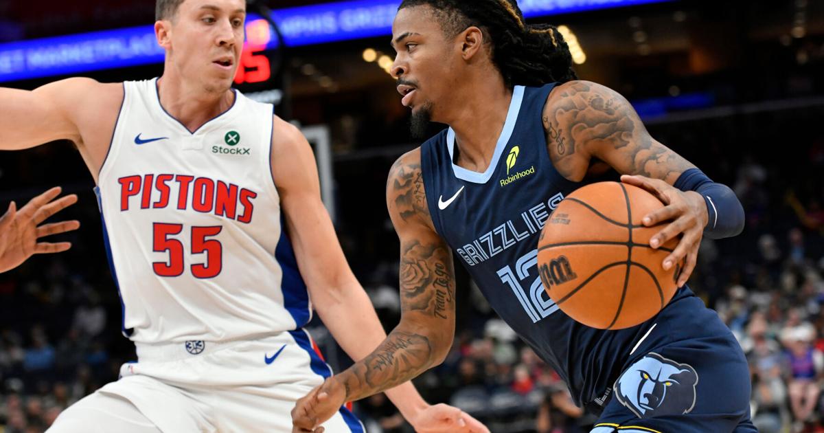 Pistons build halftime lead, withstand rally in Morant's Grizzlies return | Associated Press