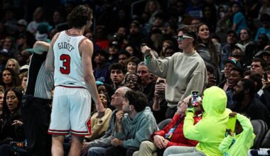 Fan ejected after courtside confrontation with Josh Giddey following an alleged offensive remark