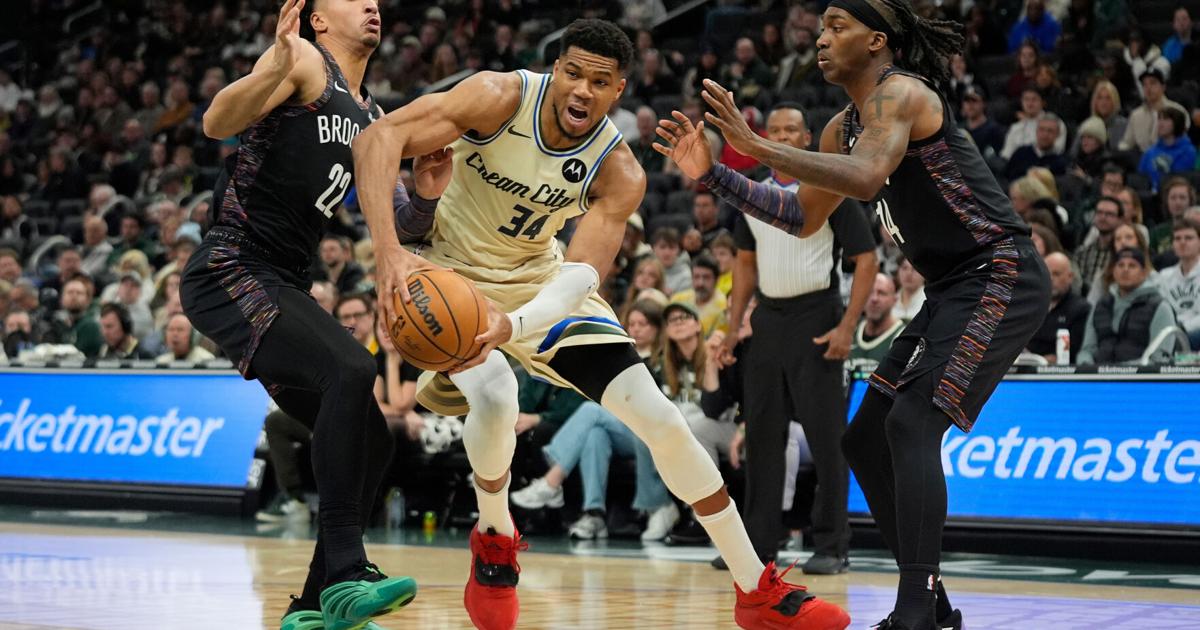 Antetokounmpo scores 29, surpasses 21,000 career points in Bucks' 116-99 win over Nets |