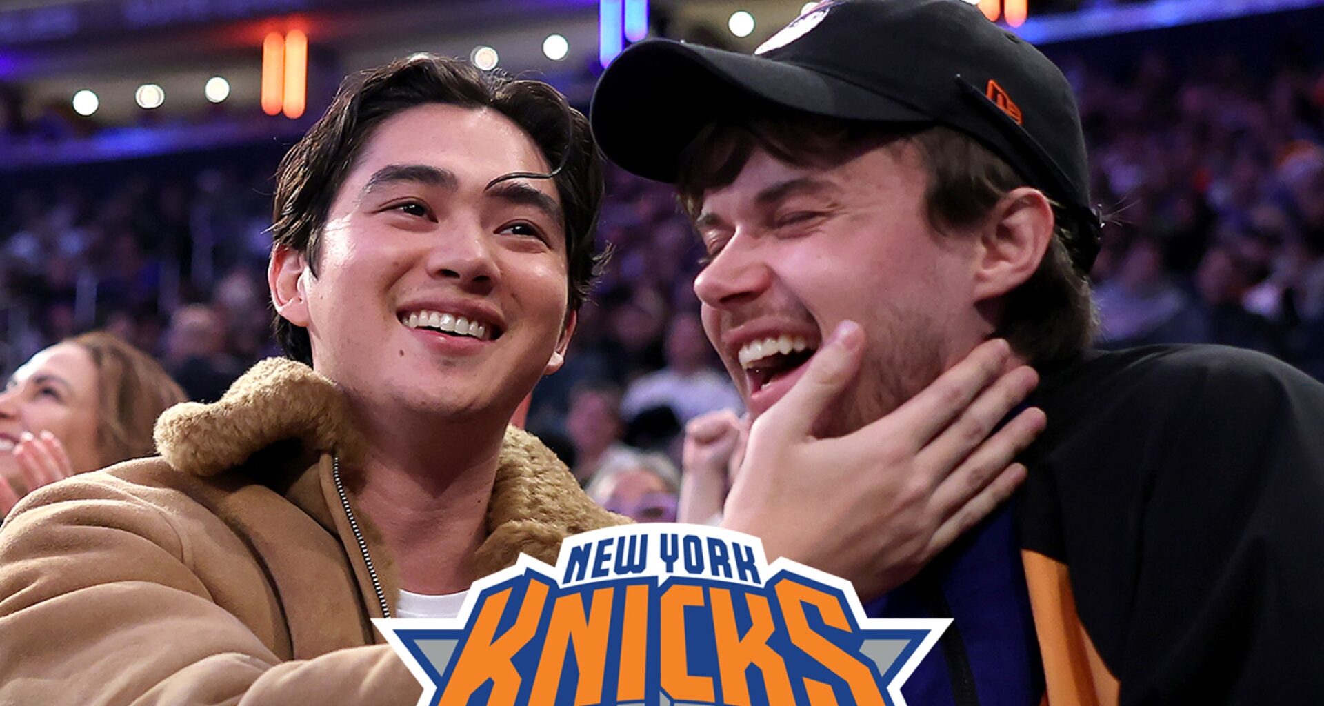 'Summer I Turned Pretty' Costars Sean Kaufman, Christopher Briney Kiss at Knicks Game