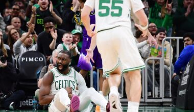 Jaylen Brown took issue with no-call on trip in Celtics loss to Jazz
