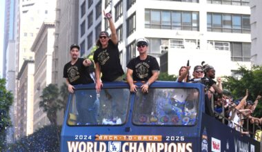 Dodgers take in Spurs vs Lakers game after World Series victory