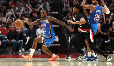Best images from Thunder's 121-119 loss to Trail Blazers