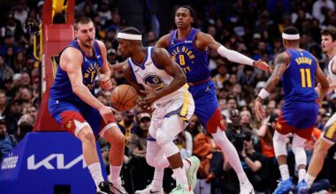 Short-handed Warriors drop blowout loss to Nuggets in NBA Cup