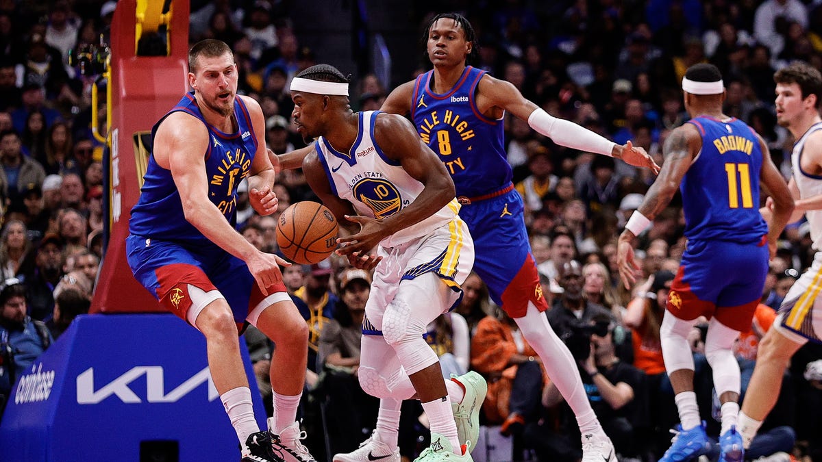 Short-handed Warriors drop blowout loss to Nuggets in NBA Cup