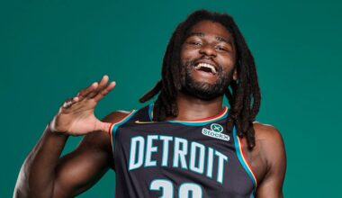 Pistons' City Edition uniform has teal tones, lightning bolt