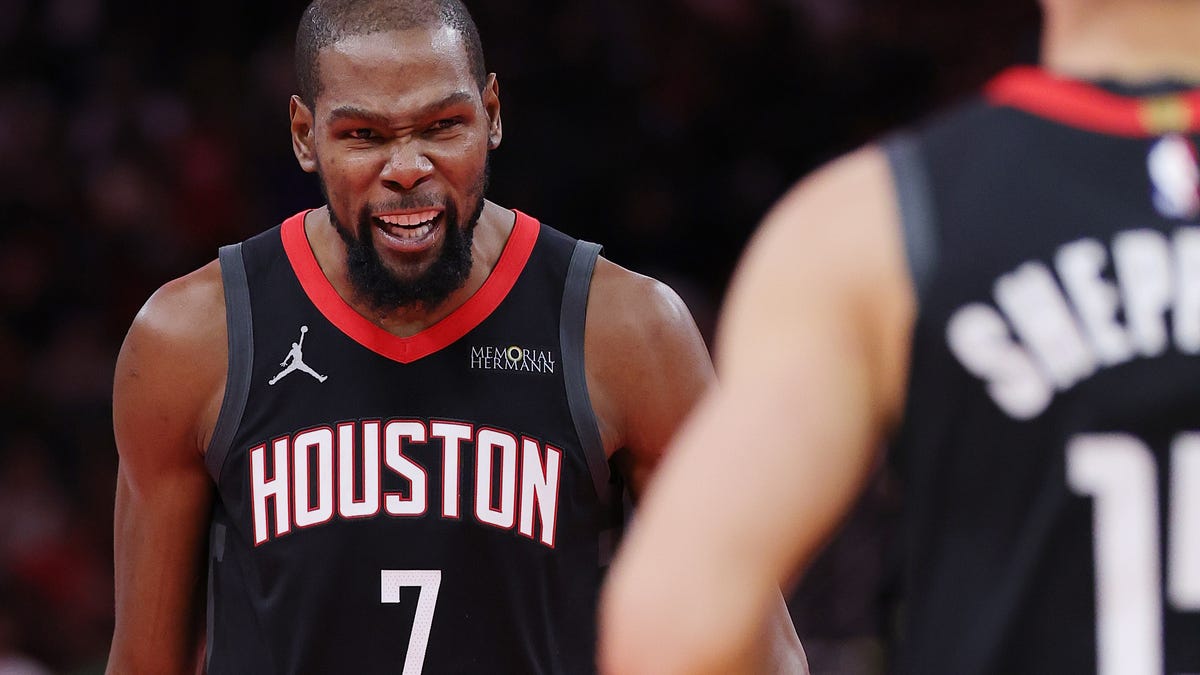 Rockets rout Blazers as Kevin Durant (+37) drops 30