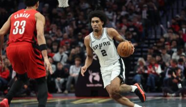 Mitch Johnson reacts to return of rookie Dylan Harper