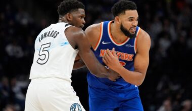 Karl-Anthony Towns, Anthony Edwards both active for Knicks vs. Timberwolves