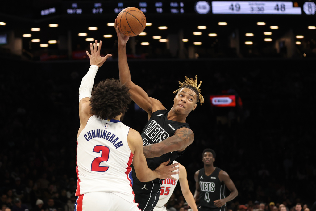 Noah Clowney shines again, but Nets fall to Pistons