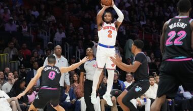 Knicks go ice-cold from deep again in wild ending, lose to Heat 115-113