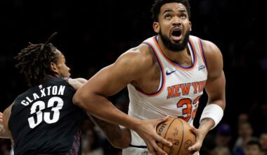Karl-Anthony Towns dominates as Knicks top Nets despite Noah Clowney’s career night