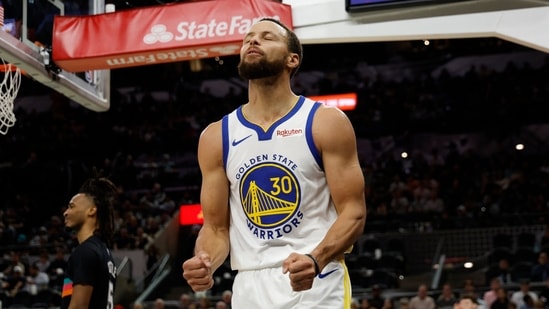 Stephen Curry recorded his 73rd match with 40-plus points.(Getty Images via AFP)